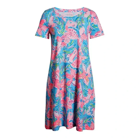 Lilly Pulitzer Pink and Blue Floral Dress - Picture 2 of 9